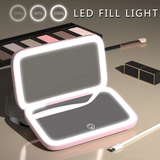 Miroir de Maquillage Compact à LED – Élégance et Praticité au Quotidien