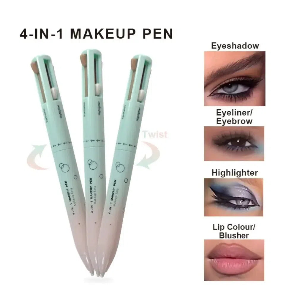 Stylo de Maquillage Multifonction 4-en-1 – Retouches Rapides et Précises