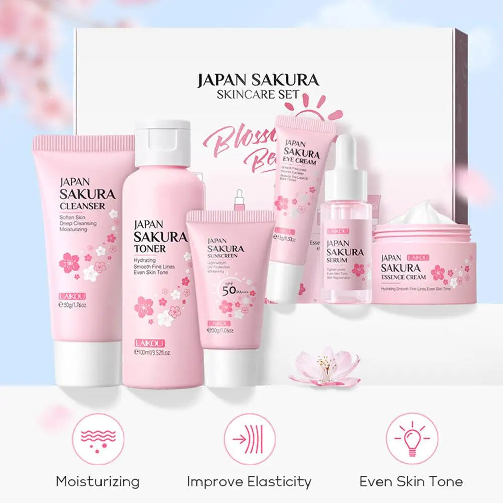 Coffret SakuraCream – Routine Complète Hydratante et Éclaircissante à l’Extrait de Fleurs de Cerisier